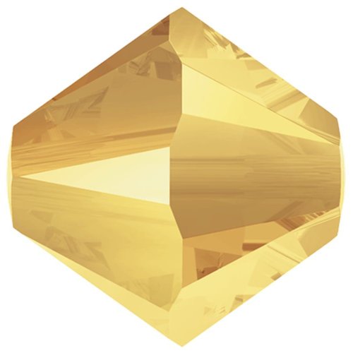 48pcs cristal métallique soleil 001metsh xilion bicone verre de cristaux d'or jaune 5328 swarovski p sku-49279