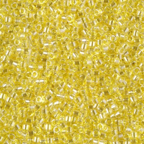 5g jaune transparent lustre delica 11/0 de verre japonaises miyuki perles de rocaille db-1886 cylind sku-110601