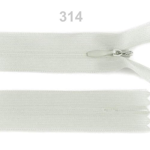 1pc 314 cendreux gris invisible en nylon à fermeture éclair largeur de 3mm longueur 60 cm dederon bo sku-96069