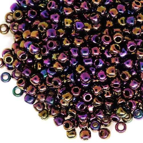 20g iris métallique violet verre rond japonais toho perles de rocaille 11/0 tr-11-85 2.2 mm sku-111014