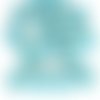 20pcs picasso turquoise bleu clair patine de lavage à plat pièce rond de fleurs d'anémone focal pend sku-49386