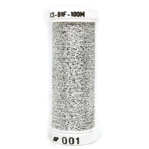 1 bobine d'argent 001 métallique boucle b1f blending filament au ver a soie la française fil de brod sku-121566