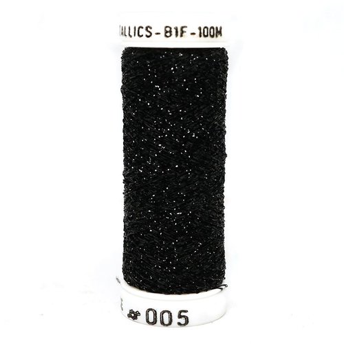 1 bobine noir 005 metallics boucle b1f blending filament au ver a soie la française métallique fil d sku-121569