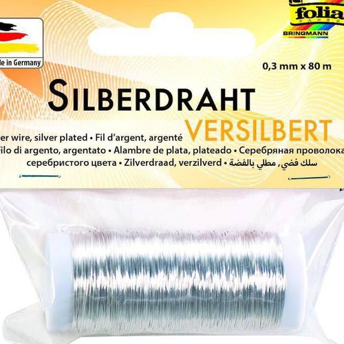 Fil - argent - 0 3 mm x 80 m folia bringmann sku-116700