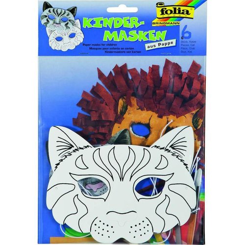 Masque en papier pour la décoration ensuite avec les chats motif folia bringmann sku-116564