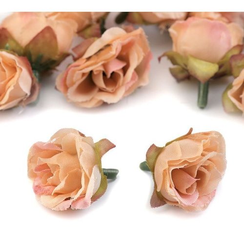 5pc 6 saumon rose bloom ø25mm fleurs artificielles et des décorations diverses sku-52039