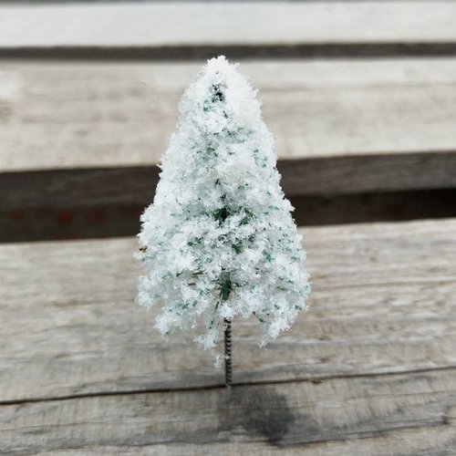2pcs blanc de neige arbre de noël de plantes artificielles arbres miniatures intérieur miniature mai sku-128353