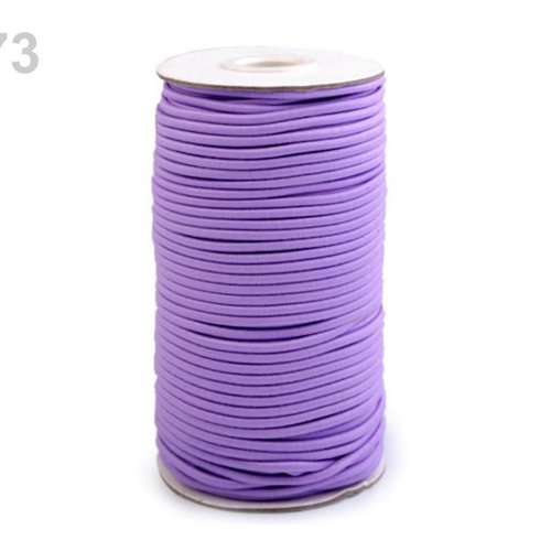 50m 373 violet lilas ronde élastique cordon ø3mm de l'artisanat en caoutchouc corde bricolage bijoux sku-73390