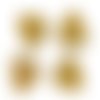 50pcs mat métallique de la verge d'or du triangle de verre tchèque or czechmates camarades de perles sku-112527