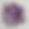5pcs violet en forme de dôme rond dos plat améthyste pierre naturelle focal cabochon de bohème bijou sku-128670