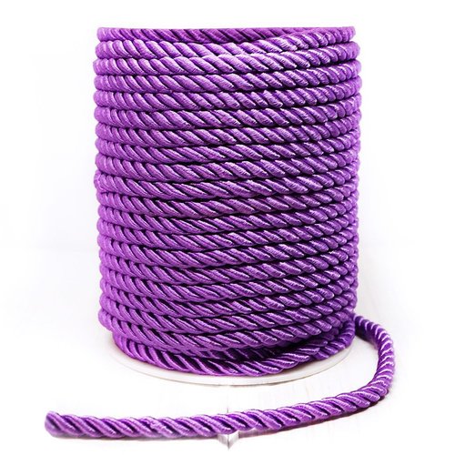 4 6 m 15ft 5yds violet corde en nylon de décoration de broderie garniture tressée brillant tour de c sku-128794