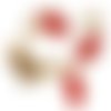 4pcs rouge blanc de l'émail des tons d'or plaqué de noël chaussette de canne de bonbons cadeaux pend sku-41453