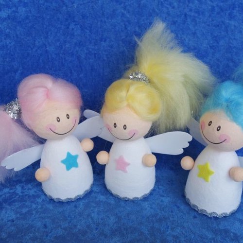 Kit de bricolage de noël 3 fille anges du coton filé tchèque décor à la maison des enfants de style  sku-132704