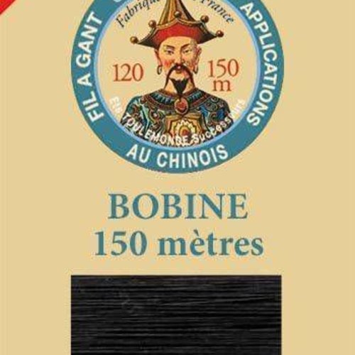 1 bobine noir 180 fil au chinois sajou le port de gants au fil ciré de coton français patchwork appl sku-130117