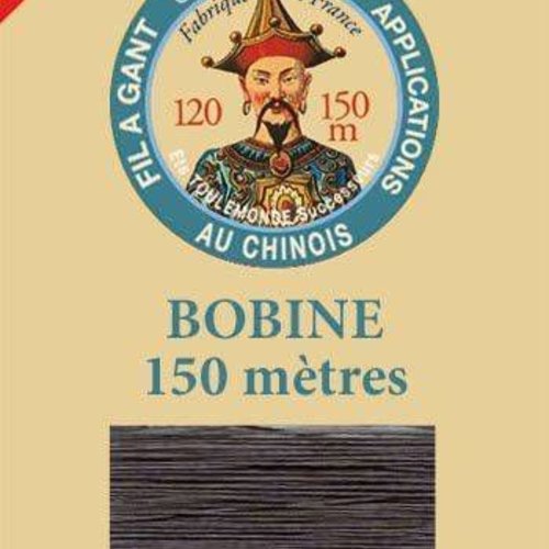1 bobine de l'ardoise 190 fil au chinois sajou le port de gants au fil ciré de coton gris français p sku-130122