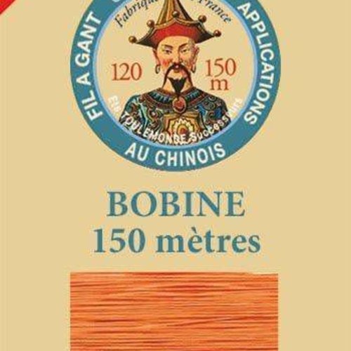 1 bobine orange 390 fil au chinois sajou le port de gants au fil ciré de coton français patchwork ap sku-130144