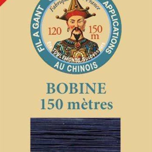 1 bobine bleu marine 650 fil au chinois sajou le port de gants au fil ciré de coton français patchwo sku-130111