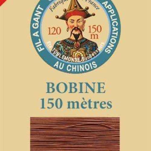 1 bobine d'acajou 442 fil au chinois sajou le port de gants au fil ciré de coton brun français patch sku-130112