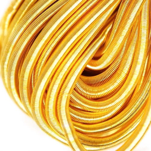10g d'or jaune rond et lisse de cuivre à la main broderie française fine du fil métallique orfèvreri sku-133197