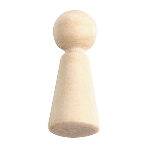 5pcs conu figure prêt à peindre bricolage naturel rustique en bois miniature poupées faites à la mai sku-132998