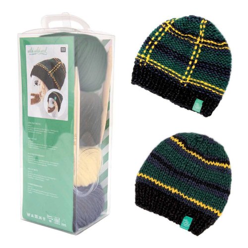 1pc mélange de couleur mens hat kit d'aiguilles à tricoter à la main les débutants cadeau lui artisa sku-133032