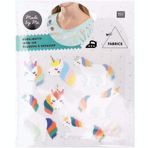 1pc mélange licorne de conte de fées de fer sur la colle patch applique à la main des vêtements de b sku-133065