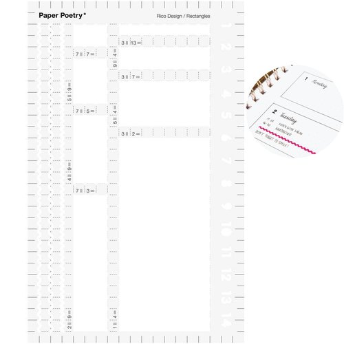 1pc pochoir personnalisé rectangle cadres ensemble de modèles de bullet journal planificateur de pap sku-133078