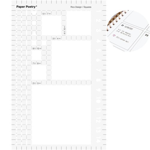 1pc pochoir personnalisé carrés cadres ensemble de modèles de bullet journal planificateur de papier sku-133079