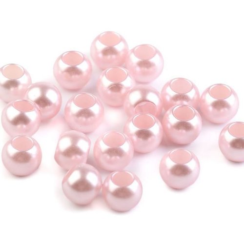 20pc rose coquillage en plastique imitation perles de nacre coup d'œil 7x10mm charme sku-71976