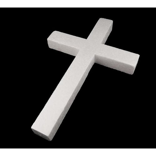 1pc hite polystyrène croix 25.5x35cm / polyester formes et des accessoires des fournitures d'artisan sku-50611
