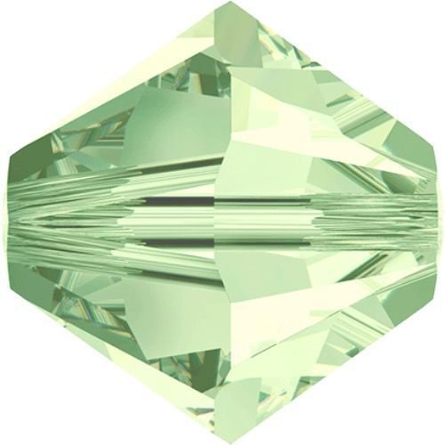24pcs chrysolite 238 xilion bicone verre de cristaux verts de swarovski 5328 de perles à facettes st sku-137155