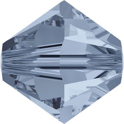 48pcs denim bleu 266 xilion bicone verre de cristaux de swarovski 5328 de perles à facettes strass 4 sku-135630