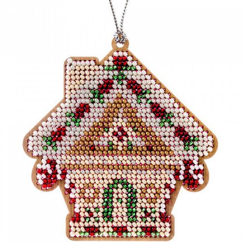 1pc maison de perles arbre de noël kit de bricolage à la décoration en bois de toile de billes de pe sku-135214