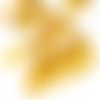 50pcs jaune brun picasso plat de feuilles de poignard verre tchèque 11mm x 3mm sku-121552