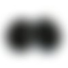 1pcs picasso opaque noir de jais focal plane de la table ronde coupe de pièce de monnaie de perles d sku-138849