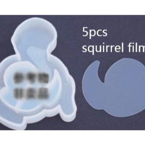 5pcs écureuil film animal de crosse en plastique pour la 3d en silicone liquide shaker uv résine épo sku-245537