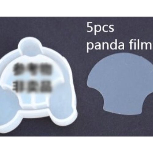 5pcs panda bear film animal de crosse en plastique pour la 3d en silicone liquide shaker uv résine é sku-245547