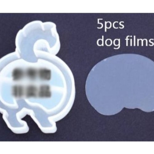 5pcs chien film animal de crosse en plastique pour la 3d en silicone liquide shaker uv résine époxy  sku-245549