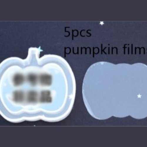 5pcs citrouille d'halloween film liquide shaker en plastique pour la 3d en silicone pendentif uv rés sku-245662