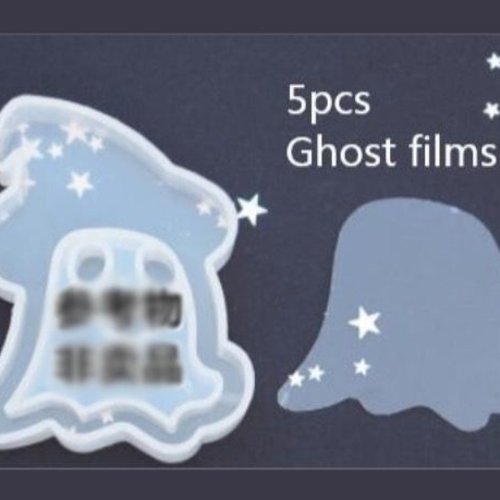 5pcs fantôme d'halloween film liquide shaker en plastique pour la 3d en silicone pendentif uv résine sku-245663