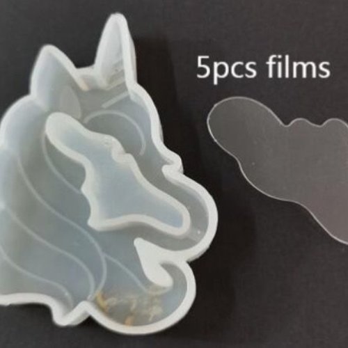 5pcs licorne magique film liquide shaker en plastique pour la 3d en silicone pendentif uv résine épo sku-245782