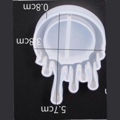 1pc goutte de pluie liquide shaker 3d en silicone pendentif uv résine époxy moule d'argile au savon  sku-245763