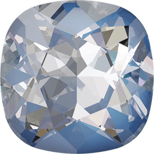 2pcs cristal océan delite 001l143d coussin carré de pierre de fantaisie en verre de cristaux bleu sw sku-146308