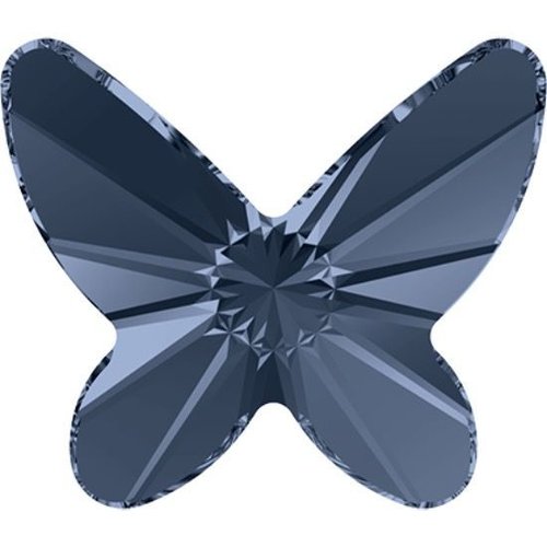 4pcs cristal bleu denim 266 papillon dos plat en verre de cristaux de 2854 swarovski elements de la  sku-146360