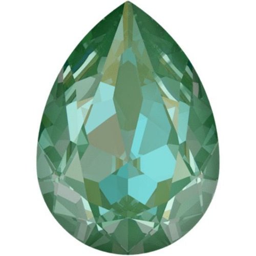 2pcs crystal soyeux sage delite 001l147d poire pierre de fantaisie en verre de cristaux vert en form sku-146297