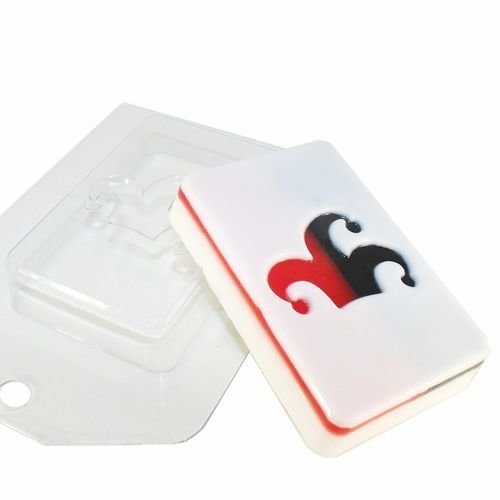 1pc joker cartes de jeu de poker en plastique de savon la fabrication du chocolat de gypse moule de  sku-78018