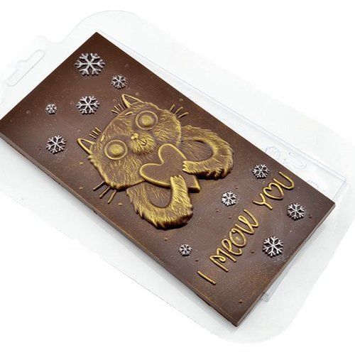 1pc hiver chat d'amour de noël coeur saint-valentin en plastique de chocolat de fabrication de savon sku-221753