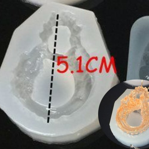 Lucky 8 spirale boucles d'oreilles 3d silicone de bijoux pendentif époxy cire gelée de bougie moule  sku-79178