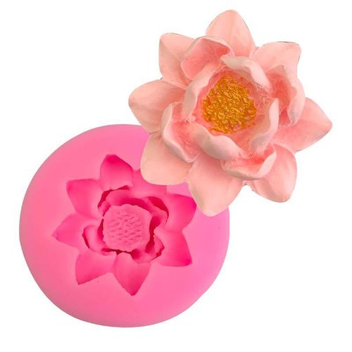 Lys D Eau De Fleur De Lotus 3d En Silicone De Chocolat Savon Gateau Fondant Cire Gelee De Bougie Mou Sku Un Grand Marche