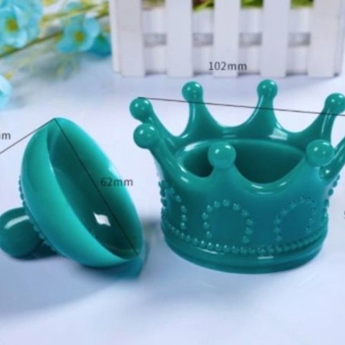 1pc couronne de princesse de stockage boîte à bijoux 3d en silicone uv résine époxy moule d'argile a sku-248821